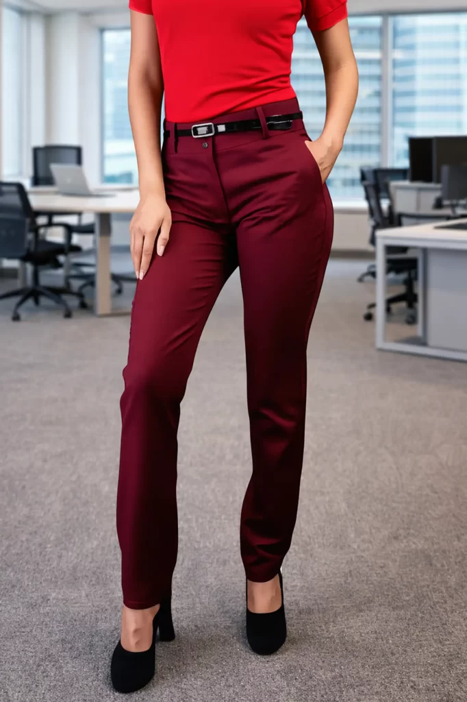 Pantalón casual corte recto dama