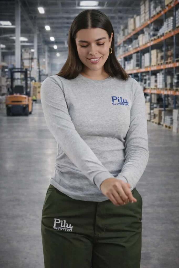 Playera manga larga cuello redondo dama - Imagen 3