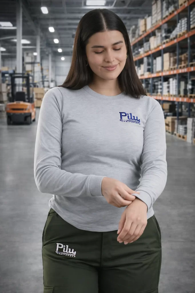 Playera manga larga cuello redondo dama - Imagen 5