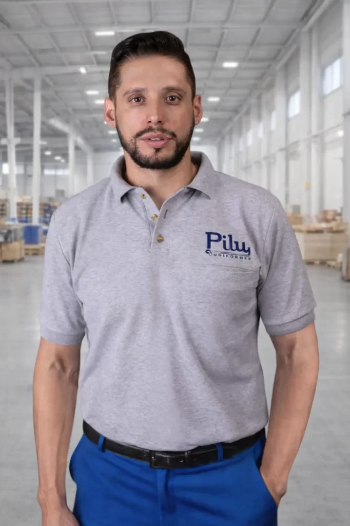 Playera tipo polo caballero