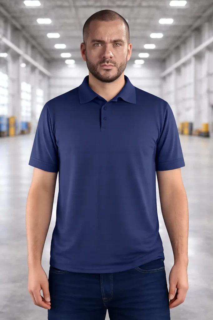 Playera tipo polo microfibra