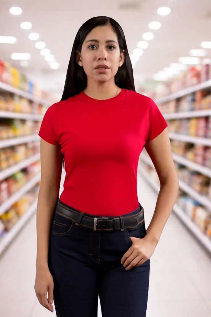 Playera manga corta cuello redondo dama/caballero - Imagen 2