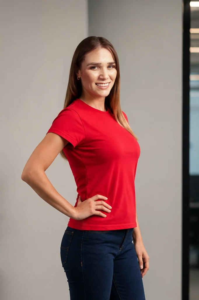 Playera manga corta cuello redondo dama/caballero - Imagen 3