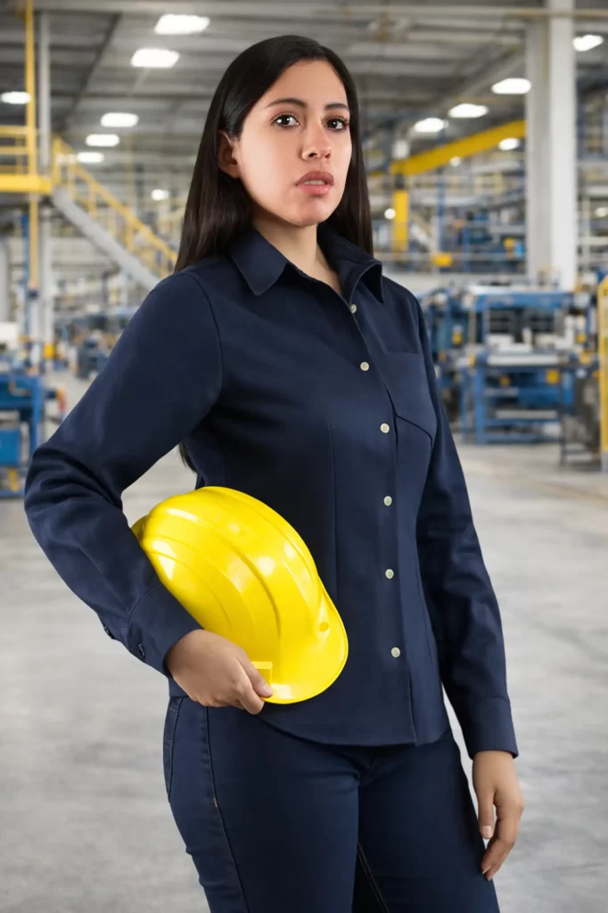 Blusa de trabajo en mezclilla dama - Imagen 2