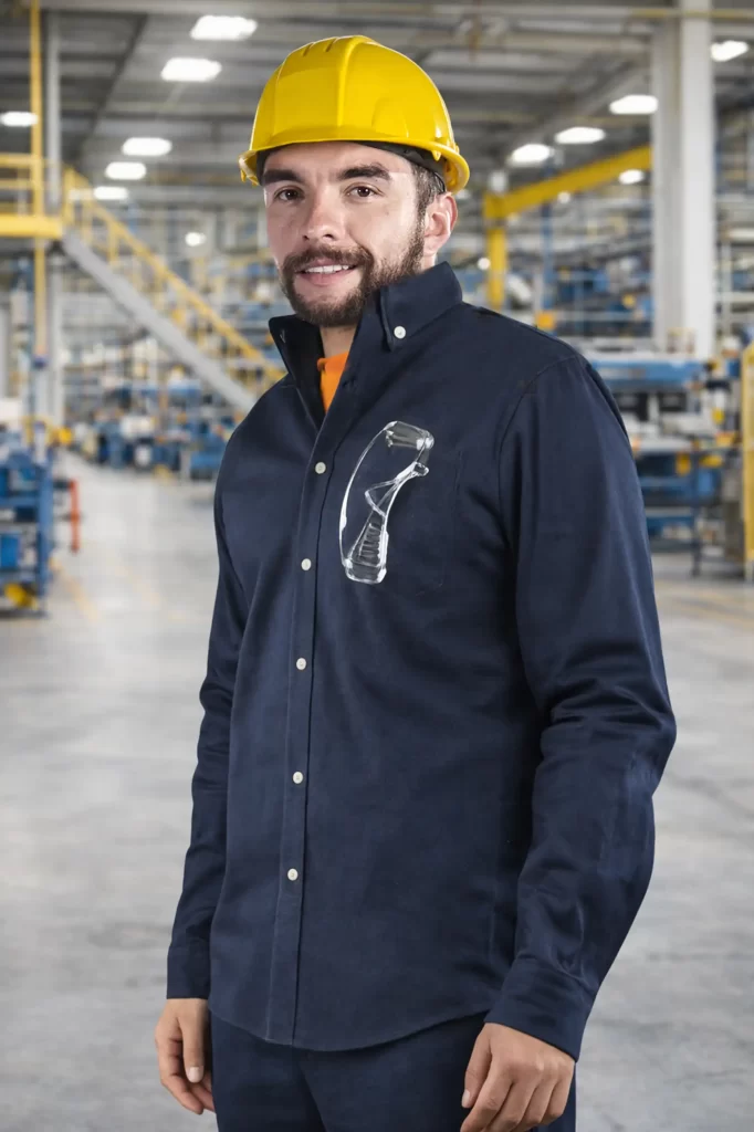 Camisa de trabajo en mezclilla caballero - Imagen 2